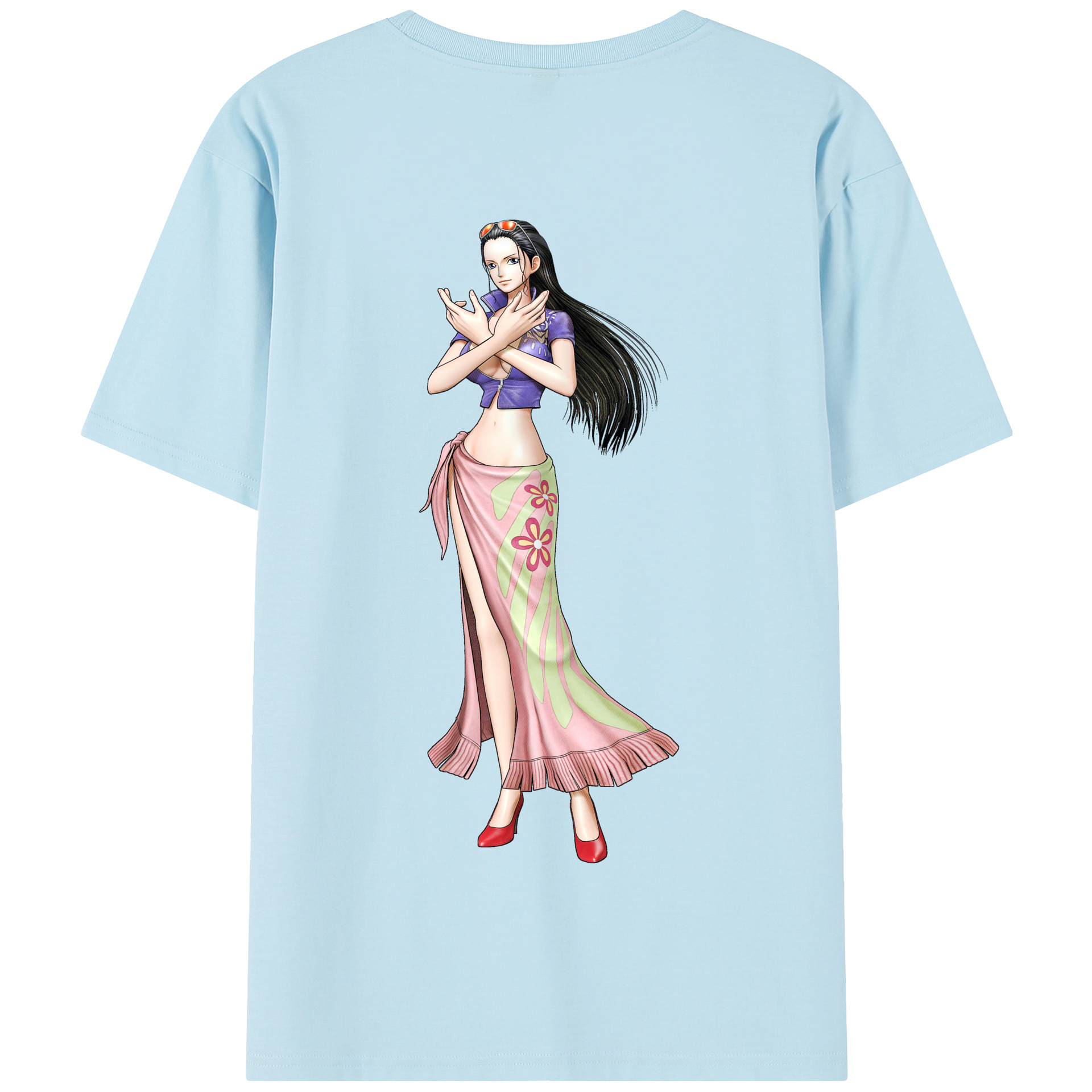 ワンピース ニコ・ロビン ONE PIECE Nico Robin 綿100％半袖Tシャツ（背面プリント）
